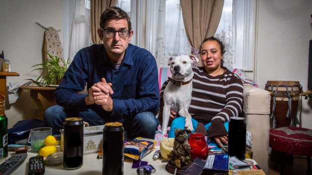 Louis Theroux with Aurelie, a patient he met at King's College Hospital who is featured in <i>Drinking to Oblivion</I>. 
