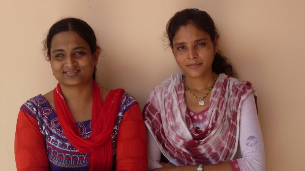 Santa Devi Meghwal (right), now 19, was fined and ostracised for rejecting a marriage arranged when she was 11 months old.