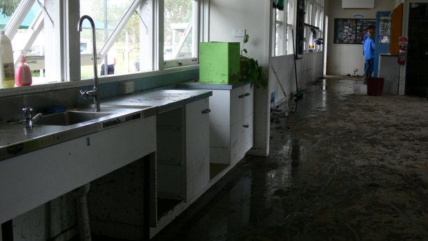 The tiny school of Clarke Creek State School was flooded in the aftermath of Cyclone Debbie.