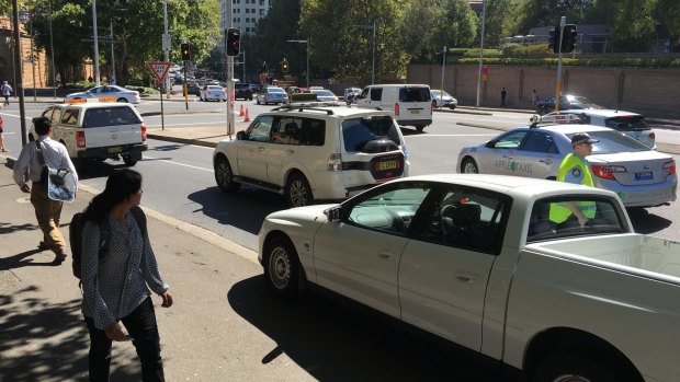 Major traffic delays were experienced around Sydney's CBD during the operation.