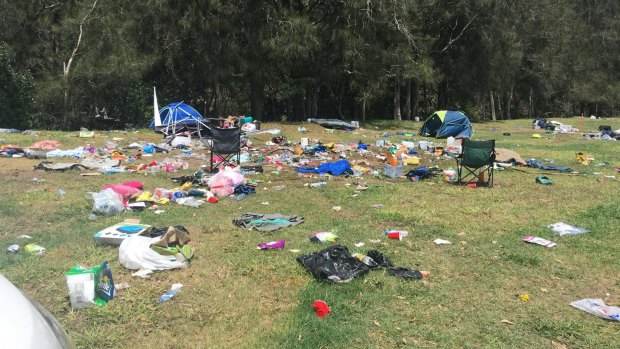 Lost Paradise attendees left behind usable camping equipment as well as tonnes of rubbish.