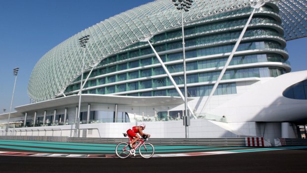 On Tuesday nights, there are no cars allowed on the Yas Marina Circuit. 