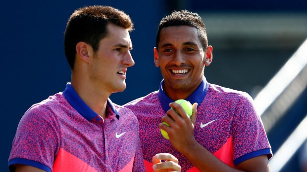 Potential meeting: Bernard Tomic and Nick Krygios will meet in the third round of the US Open if they win their first two matches.