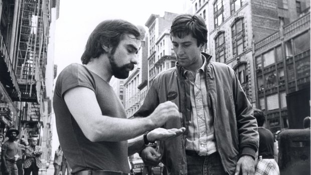 Martin Scorsese and Robert De Niro on the set of Taxi Driver in 1976. 