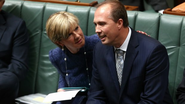 Foreign Minister Julie Bishop and Immigration Minister Peter Dutton