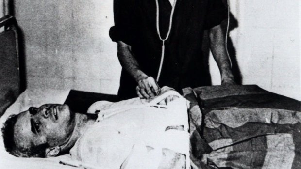 John McCain, as a prisoner of war, in a Hanoi hospital in 1967. 