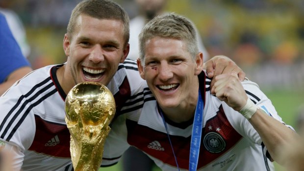 Champions: Germany lifted the Jules Rimet trophy in Brazil.