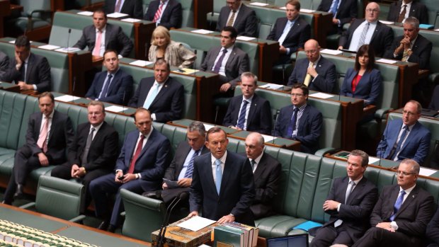 Prime Minister Tony Abbott leads condolence motions for former prime minister Malcolm Fraser.