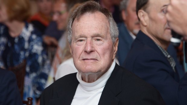 Former US president George H.W. Bush is recovering in a Houston hospital.