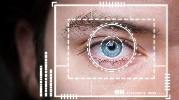 Biometric security retina scanner.