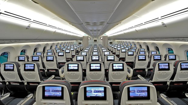 Air Canada 787-9 Dreamliner economy class seats.