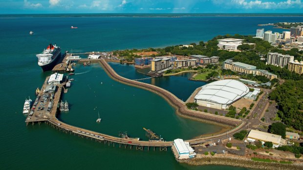 The trendy recreation area that is Darwin Waterfront Precinct.