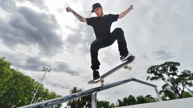 Academy award: Skateboarder Josh Hodge at Riverside skate park.