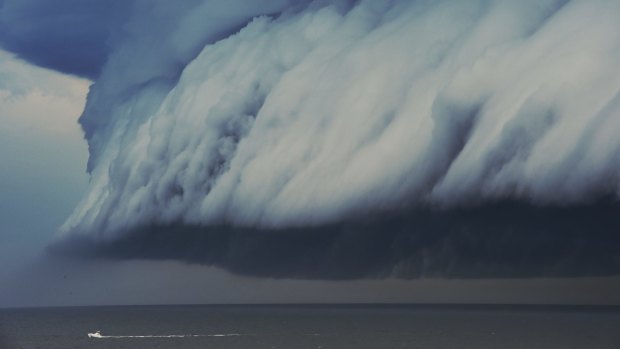 This image of a massive shelf cloud off Sydney, November, 2015, is among the finalists at the PANPA awards.