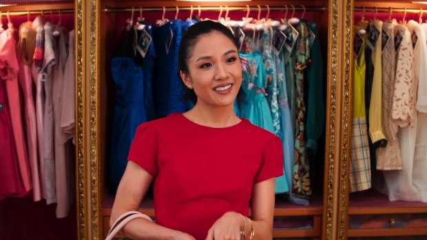 This image released by Warner Bros. Entertainment shows Constance Wu in a scene from "Crazy Rich Asians." (Warner Bros. Entertainment via AP)