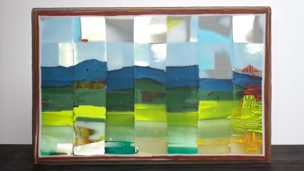 Brenden Scott French's work, Western Ridge - upon reflection, at Beaver Galleries.