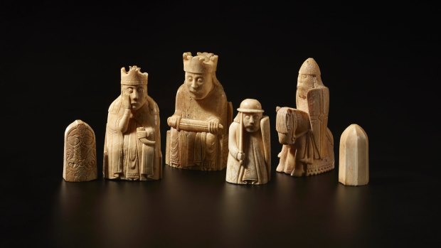 The Lewis Chessmen, found on the Isle of Lewis c1150-1175 CE.