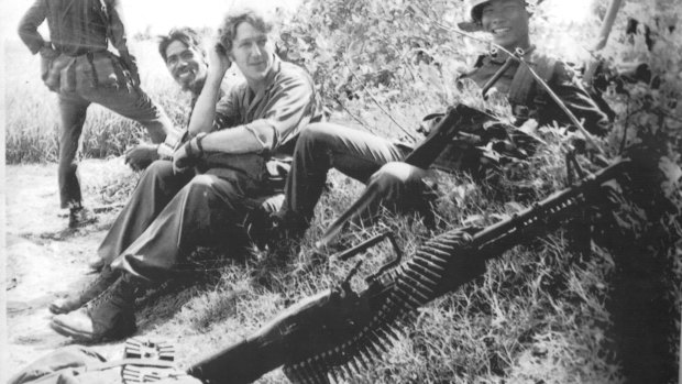 Neil Davis, centre, in September 1972, almost always worked with Vietnamese troops. 