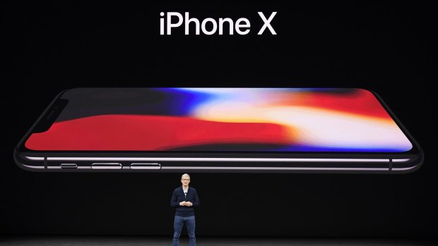 Cook announces the new iPhone X.