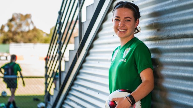 Grace Maher is one of five Canberra players picked to play for the Young Matildas.
