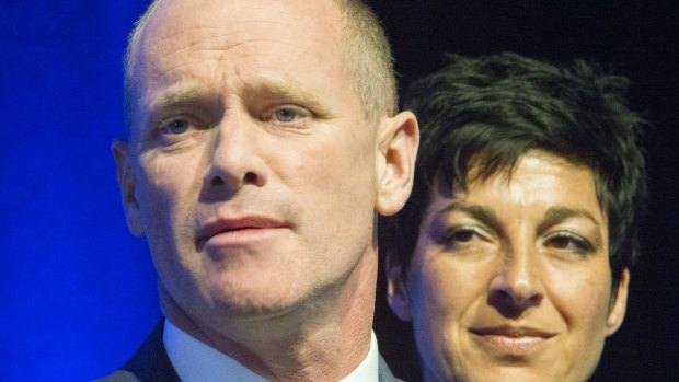 Former Queensland Premier Campbell Newman and his wife, Lisa.