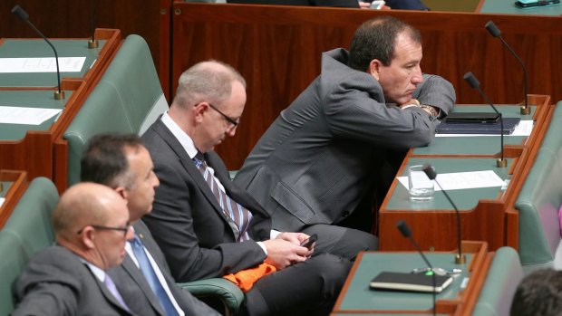 Special Minister of State Mal Brough (right) has been accused of misleading Parliament.