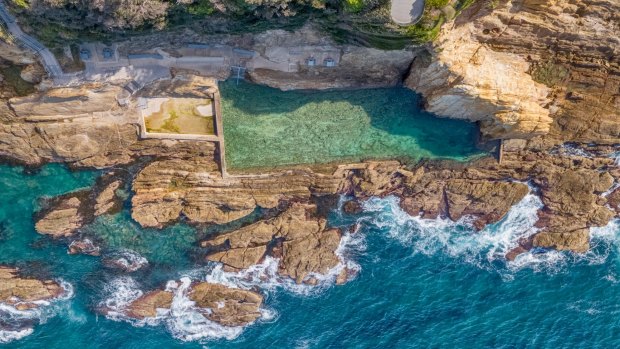 Blue Pool ocean pool in Bermagui.