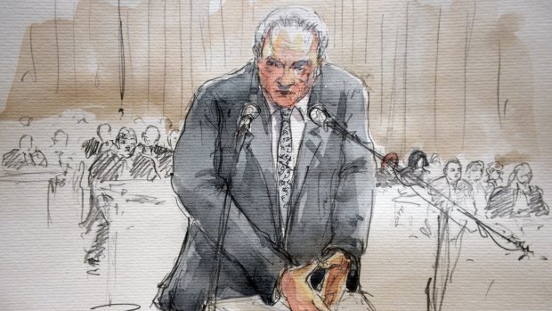 A courtroom sketch of the former IMF chief.