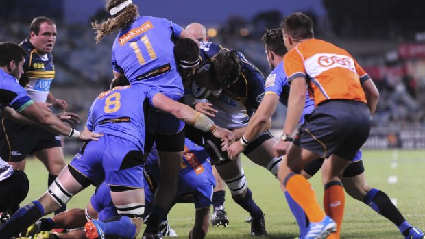 Western Force taking on the Brumbies at Canberra Stadium earlier this year.