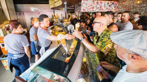 Crowds at the Melbourne original on Smith Street.