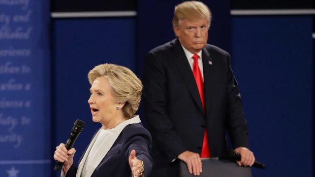 Clinton said Trump's behaviour during the debate made her skin crawl.