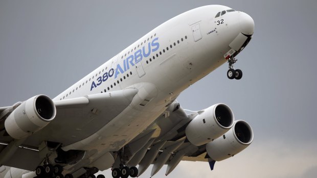 The Airbus A380 flight lasted about three hours.