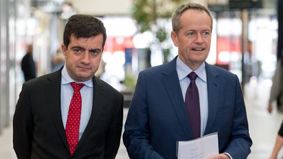 Opposition Leader Bill Shorten with senator Sam Dastyari last month.