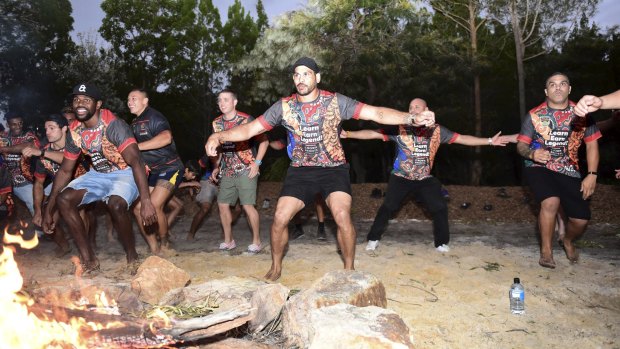 Brothers in arms: Greg Inglis at the Indigenous All Stars camp. 