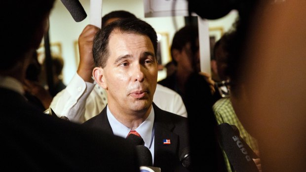 Scott Walker, governor of Wisconsin and, until Tuesday, 2016 Republican presidential candidate.