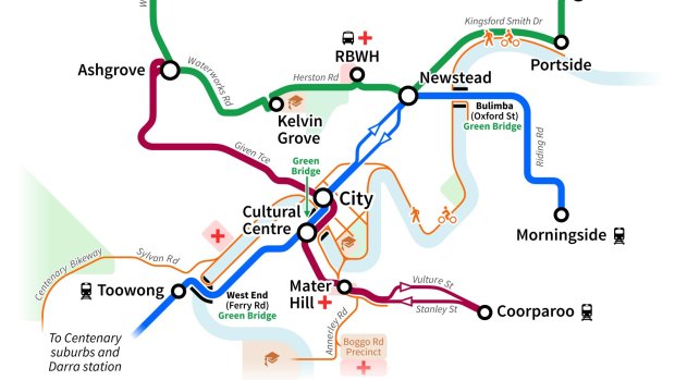 The Greens' Brisbane transport plan includes plans for two new bridges, dedicated to public and active transport.