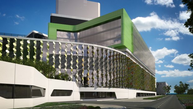 An artist impression of Perth's Children's Hospital that has been plagued by construction problems, which have prevented it from opening.