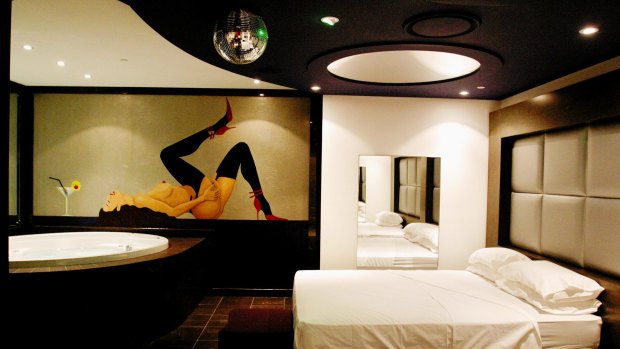 The interior of a room at Stiletto Bordello.