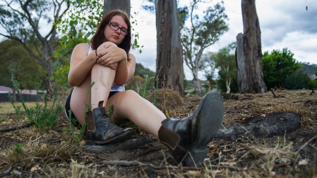 Tayla Ballard of Conder was bitten by a brown snake on Monday.