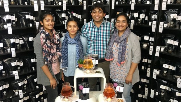 Habiba, Amal, Aman, and Nasreen Palekar in the new Adore Tea store at Mitchell. The Palekar family took over the business in late 2016.