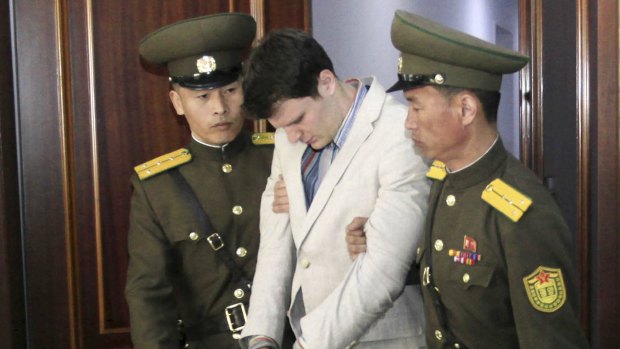 American student Otto Warmbier, 21, was sentenced to 15 years hard labour.