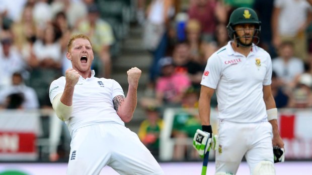 All-round talent: Ben Stokes celebrates a wicket.