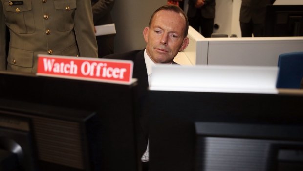 Prime Minister Tony Abbott opens the Cyber Security Centre in Canberra on Thursday.