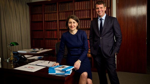 Big day like any other for the Treasurer: Mike Baird and Gladys Berejiklian.