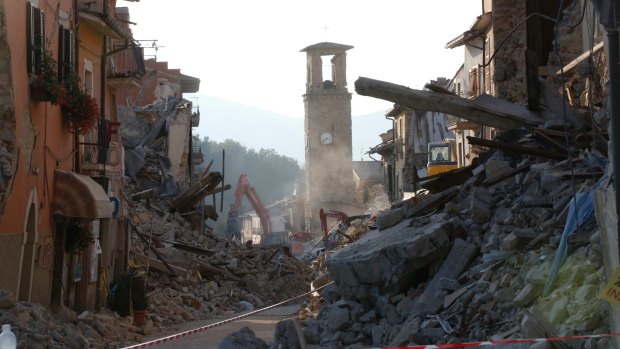 A view of Amatrice, central Italy, where a 6.2 magnitude earthquake struck on Wednesday last week.