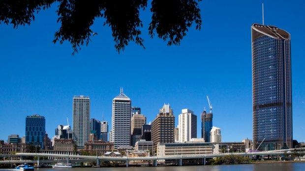 The old Executive Building (near-centre) is dwarfed by 1 William Street.