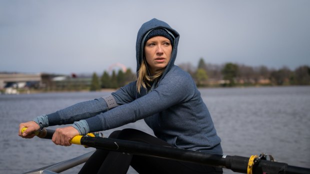 Harriet Dunkley (Anna Torv) takes an early-morning row in <i>Secret City</i>. Thankfully the show has a lot more depth than Lake Burley Griffin.
