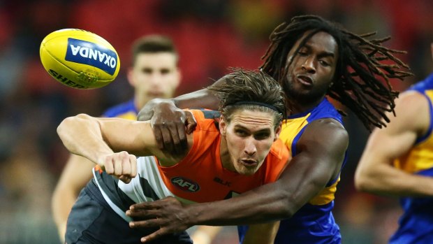 GWS star Rory Lobb could be in line to fill the boots of Nic Naitanui at the Eagles following his injury woes.
