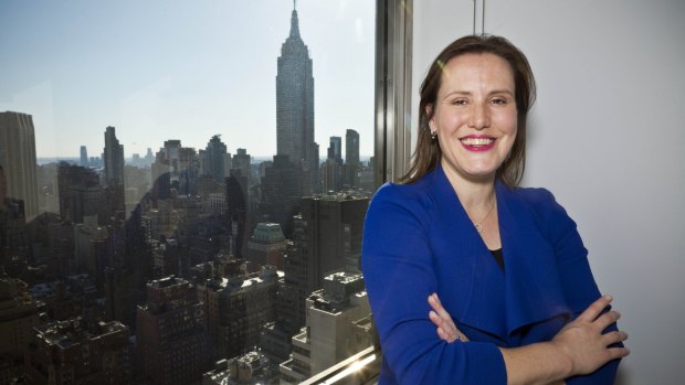 Small Business Minister Kelly O'Dwyer pictured at the Austrade office in New York City.  