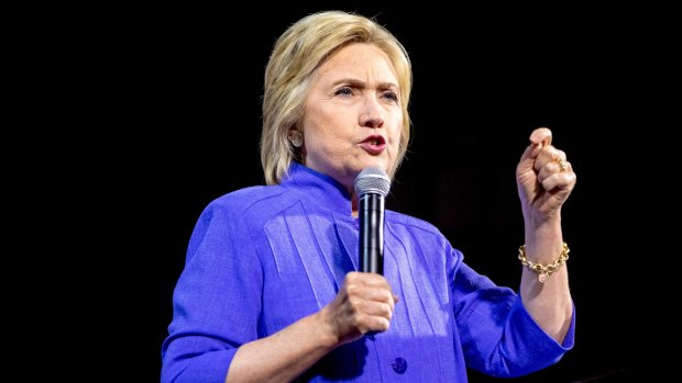Democratic presidential hopeful Hillary Clinton in Cincinnati on Monday.